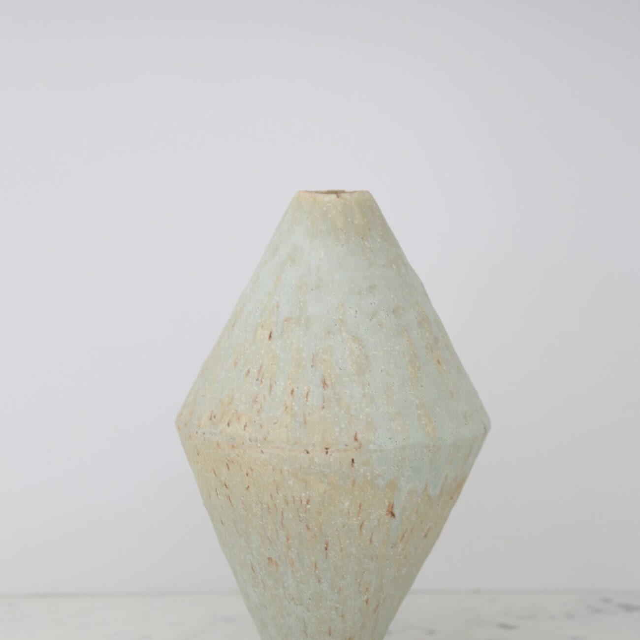 Seafoam Diamond Ceramic Vase